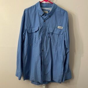 Magellan blue long sleeve fishing shirt